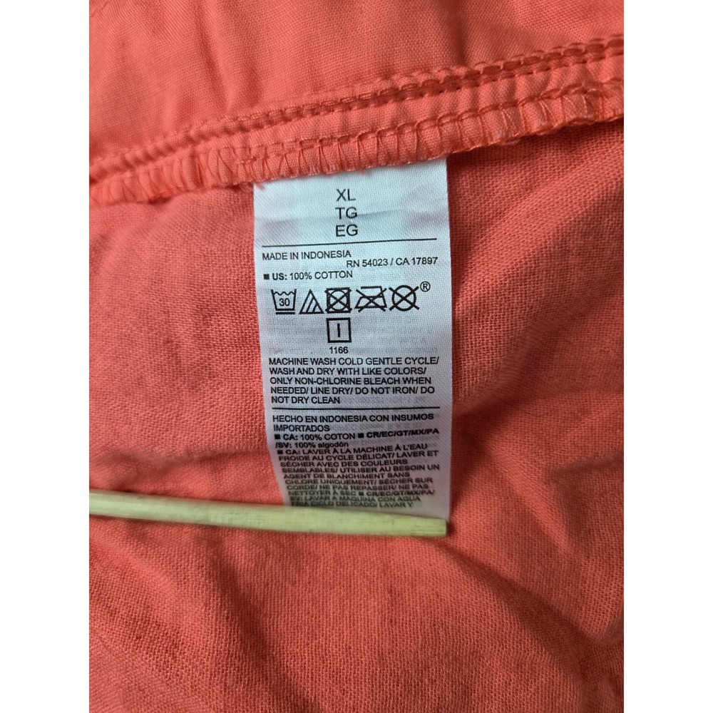 Old Navy Womens XL Coral Pink High Rise 4 Inch Inseam Cotton Gauze Shorts New - Picture 8 of 8